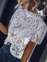 Band Collar Decorative Lace Lace Blouses